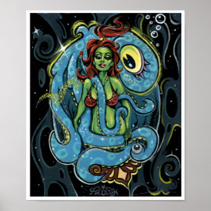 'Cycloptopus' art print - (pop surreal pin-up)
