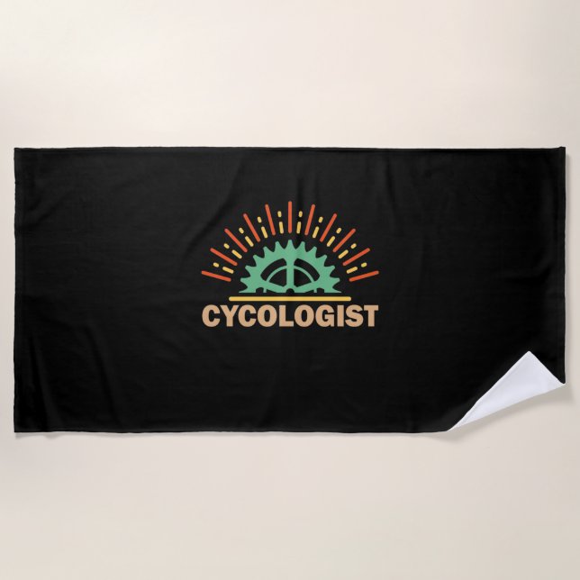 Cycologist Art Beach Towel (Front)