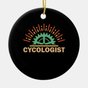 Cycologist Art Ceramic Tree Decoration