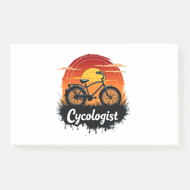 Cycologist Bike Adventure: Sunset Graphic Tee  Post-it Notes (Front)
