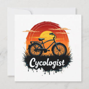 Cycologist Bike Adventure: Sunset Graphic Tee Thank You Card
