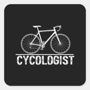 Cycologist Bike Cycling Bicycle Cyclist Square Sticker