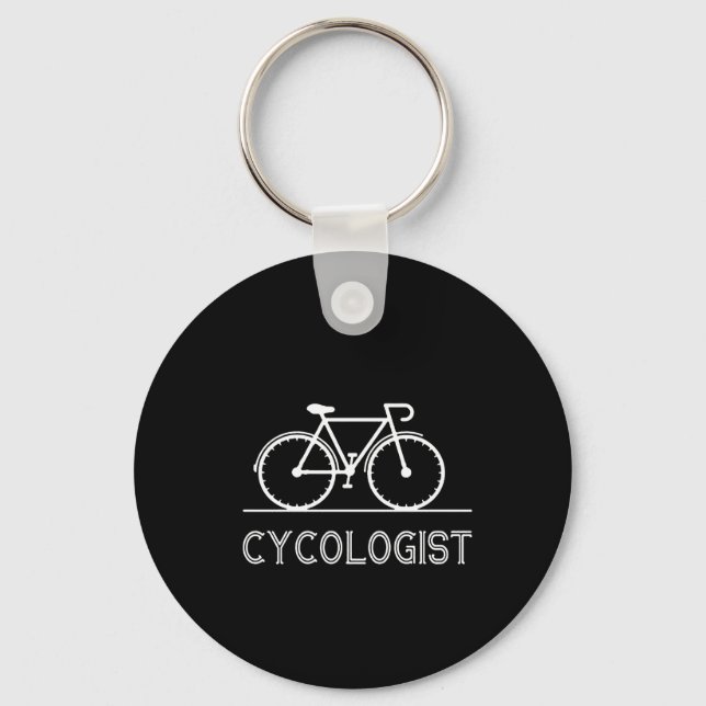 Cycologist Cycle Lover Gift Cycling Mountain Gift Key Ring (Front)