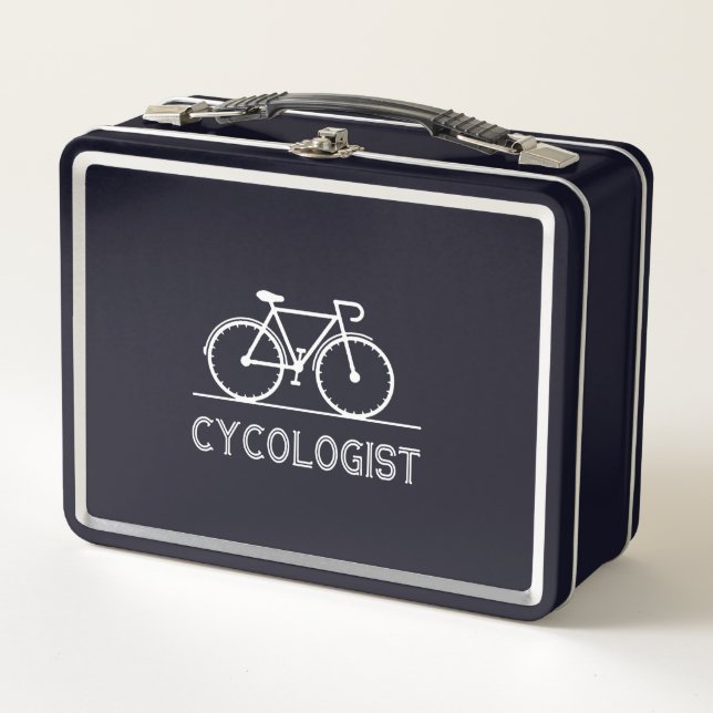 Cycologist Cycle Lover Gift Cycling Mountain Gift Metal Lunch Box (Front)