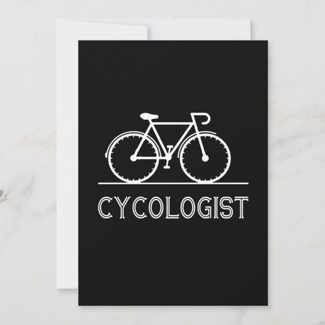 Cycologist Cycle Lover Gift Cycling Mountain Gift Thank You Card (Front)