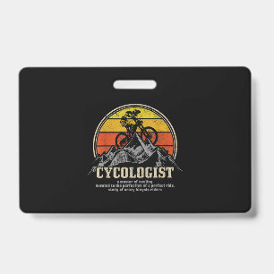 Cycologist Definition Funny Mountain Bike MTB ID Badge