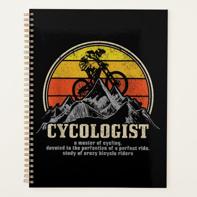 Cycologist Definition Funny Mountain Bike MTB Planner (Front)