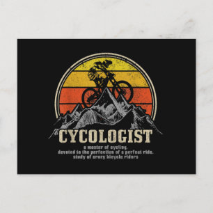 Cycologist Definition Funny Mountain Bike MTB Postcard