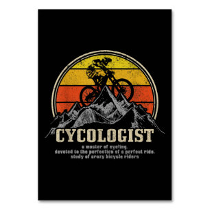 Cycologist Definition Funny Mountain Bike MTB Table Number