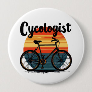 Cycologist: Energetic Biker Tee – for Cycling 10 Cm Round Badge