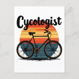 Cycologist: Energetic Biker Tee – for Cycling Postcard