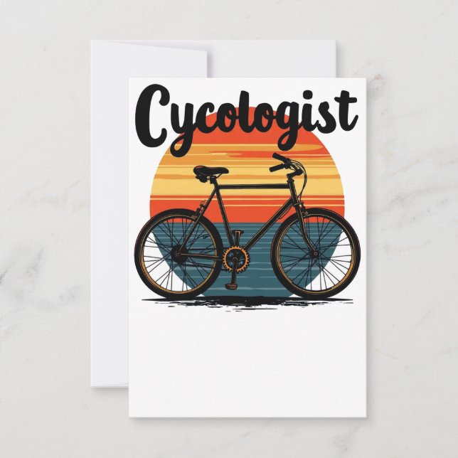 Cycologist: Energetic Biker Tee – for Cycling Save The Date (Front)