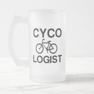 CYCOLOGIST FROSTED GLASS BEER MUG