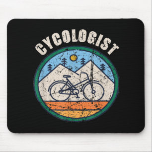 Cycologist Funny Bicycle Cycling Vintage Gift Mouse Mat