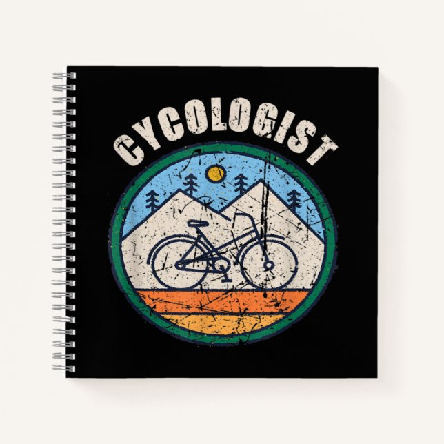 Cycologist Funny Bicycle Cycling Vintage Gift Notebook (Front)