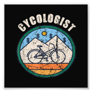 Cycologist Funny Bicycle Cycling Vintage Gift Photo Print
