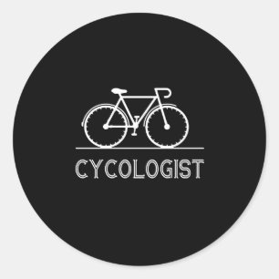 Cycologist Funny Bike Bicycle Humor Classic Round Sticker