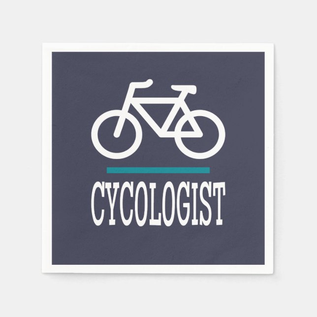 CYCOLOGIST Funny Cycling Bikes Love Napkin (Front)