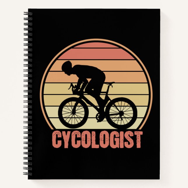 Cycologist Funny Cycling Gift for cyclists retro N Notebook (Front)