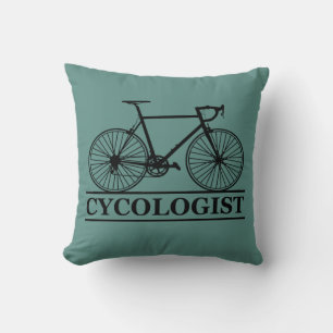 Cycologist funny cycling saying cushion
