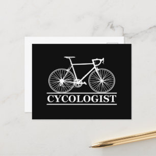 Cycologist funny cycling saying holiday postcard