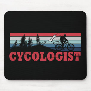 Cycologist funny cycling saying mouse mat