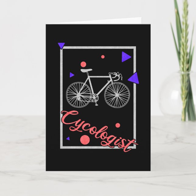 Cycologist Funny Psychology Bike Card (Front)