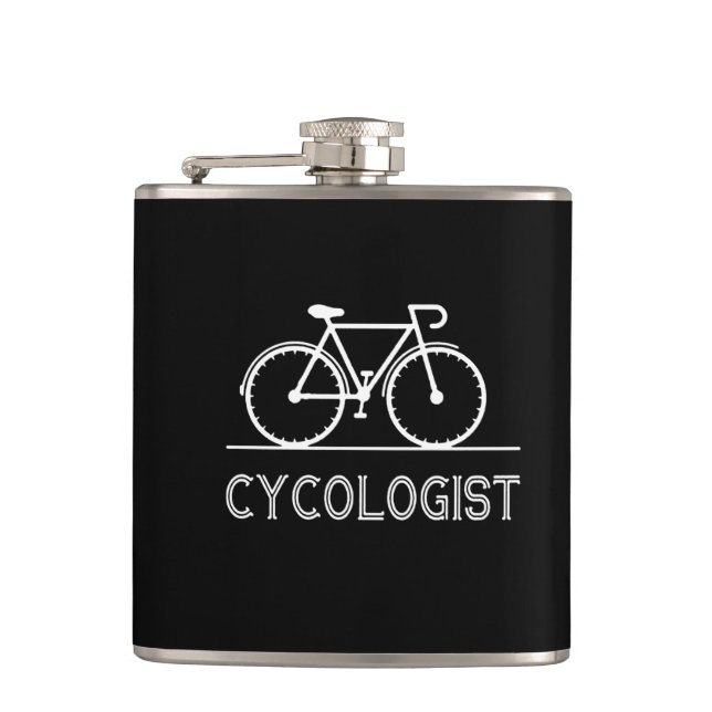 Cycologist Gift | Trust me I'm Cycologist Men Hip Flask (Front)