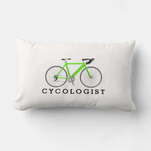 Cycologist Green Bicycle On White Lumbar Cushion