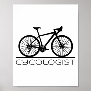 Cycologist Mountain Biking Bicycle Bicycling Mens  Poster