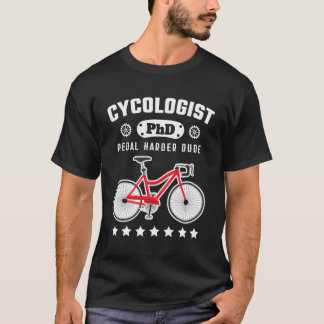 Cycologist Phd Funny Cyclist Road Bike Bicycle Gif T-Shirt