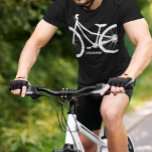 Cycologist White Bicycle Silhouette T-Shirt<br><div class="desc">This fun t-shirt is featured in black with an oversized white silhouette of a bicycle. Below the bike is the text Cycologist. Easily change or remove the text.</div>