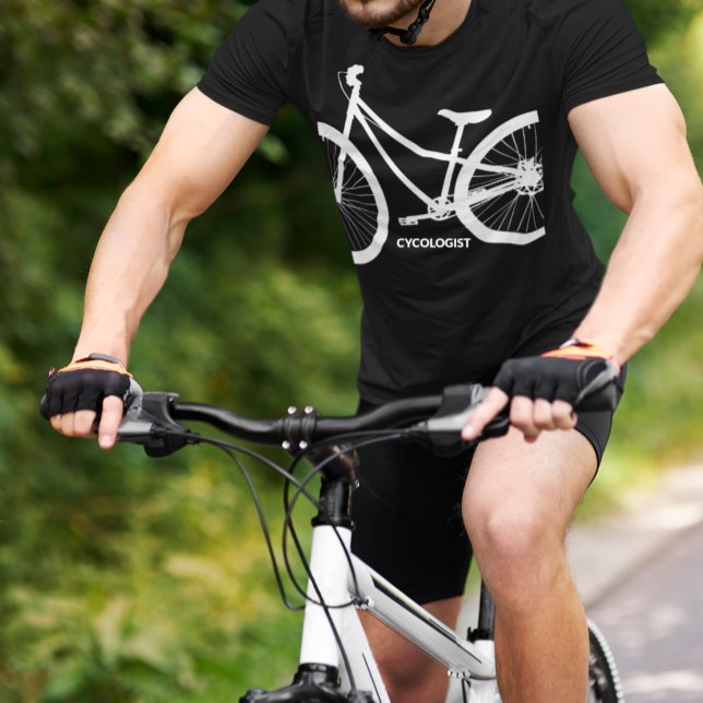 Cycologist White Bicycle Silhouette T-Shirt (Creator Uploaded)