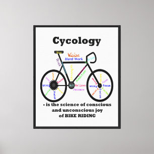 Cycology Poster – The Science of the Joy of Biking Canvas Print