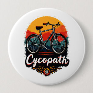 Cycopath: Energetic Bike and sunset Graphic 10 Cm Round Badge