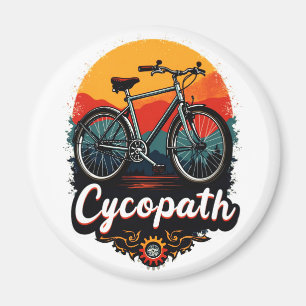 Cycopath: Energetic Bike and sunset Graphic Magnet