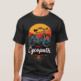 Cycopath: Energetic Bike and sunset Graphic T-Shirt