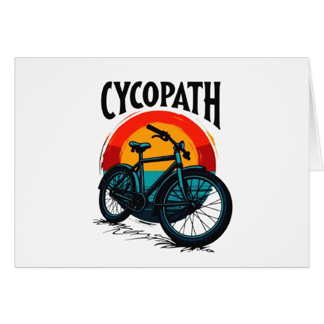 Cycopath: Energetic Bike with sunset Graphic Tee (Front Horizontal)