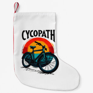 Cycopath: Energetic Bike with sunset Graphic Tee Small Christmas Stocking