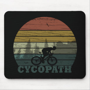 Cycopath funny biking saying mouse mat