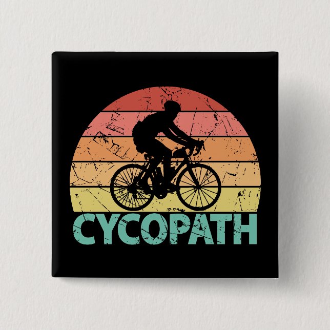 Cycopath Funny Cycling 15 Cm Square Badge (Front)