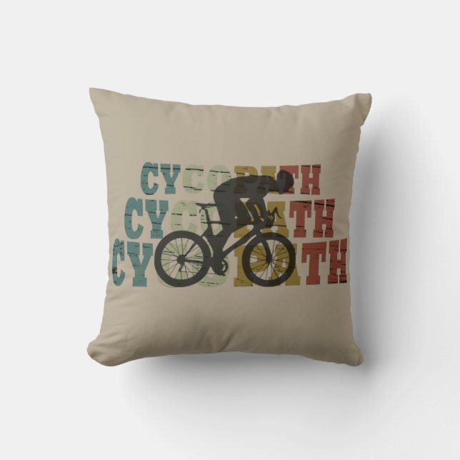 Cycopath funny cycling cushion (Front)