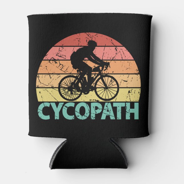 Cycopath Funny Cycling Cyclist Can Cooler (Front)