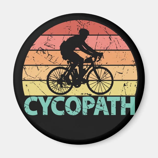 Cycopath Funny Cycling Cyclist Magnet (Front)