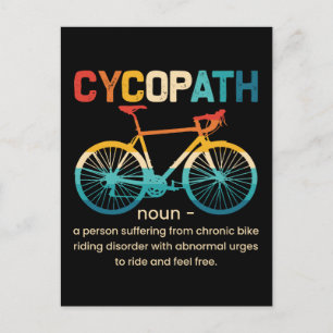 Cycopath Funny Cycling for Cyclists and Bikers Holiday Postcard