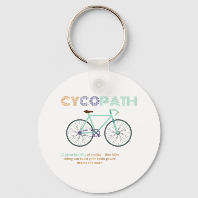 Cycopath Funny Cycling for Cyclists and Bikers . Key Ring (Front)