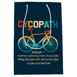 Cycopath Funny Cycling for Cyclists and Bikers Medium Gift Bag