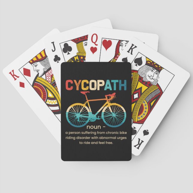 Cycopath Funny Cycling for Cyclists and Bikers Playing Cards (Back)