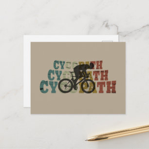 Cycopath funny cycling holiday postcard