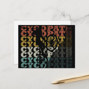 Cycopath funny cycling holiday postcard